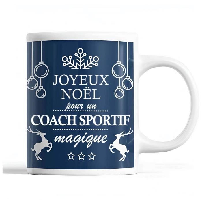 Mug - Sports Coach - Christmas - Ceramic - Printed - 325 Ml - Blue