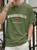 Cascate del Niagara Ontario Canada Stampa Maglietta Per Uomo Moda Estiva Maglietta Cotone Abbigliamento Casual Comoda Morbida Manica Corta
