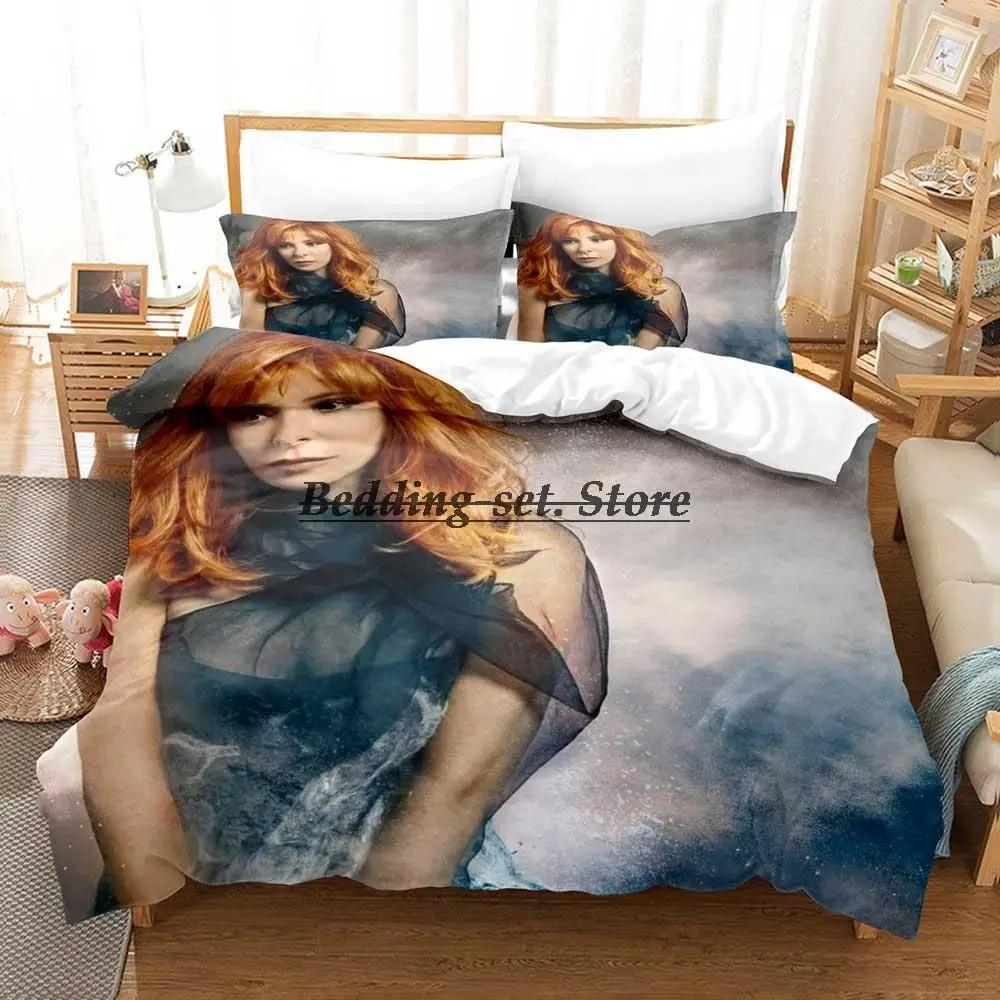 Mylene Farmer Bedding Set Single Twin Full Queen King Size Duvet Cover Sheet Set for Adult Kid Bedroom