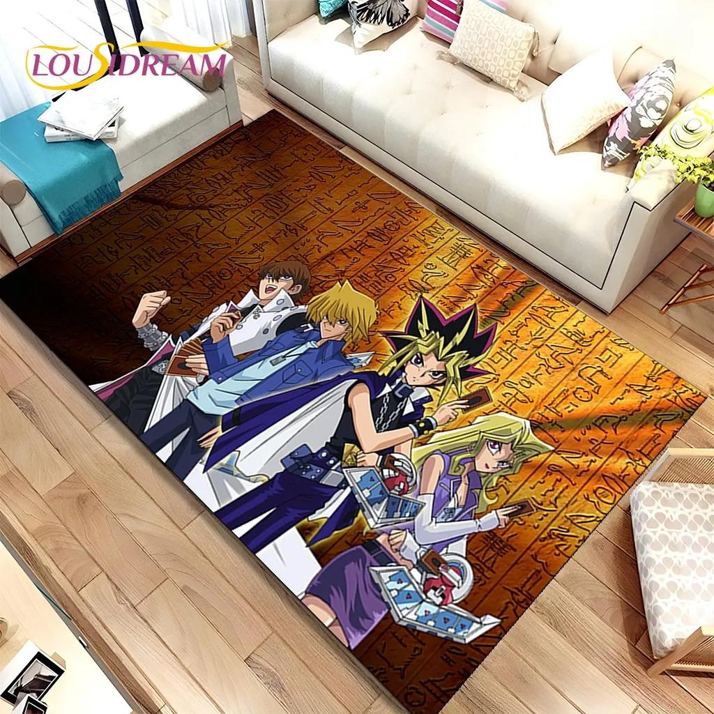 Yu-Gi-Oh CARTA MOSTRO Tappeto Anime Grande, Tappeto per Soggiorno Camera da Letto Divano Decorazione, Tappetino Antiscivolo 3D per Bambini