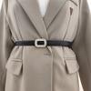 Womens Style Minimalist Derma Waist Belt Metal Buckle Dress Suit Belt Shapewear