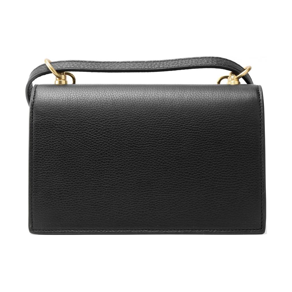 Tory Burch Miller Monochrome Logo Adjustable Shoulder Strap Leather Crossbody Bag Small Women Bags Black 91187-001