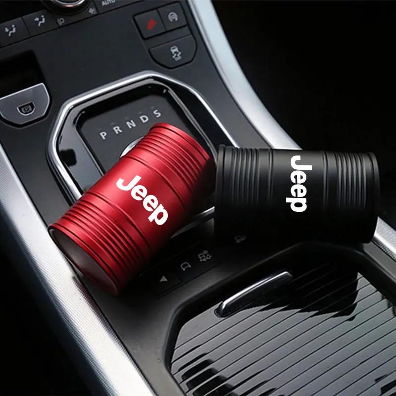 Cinzeiro para Carro Jeep com Tampa à Prova de Cheiro Metal Portátil Porta-copos para Jeep Renegade Compass Grand Cherokee Wrangler Patriot