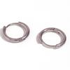 Unisex European Stainless Steel Hoop Earrings with Titanium Ear Studs