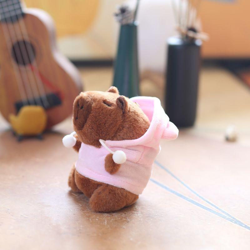 

Whimsical Capybara Plush Doll With Soft Filling Perfect For Bags Or Keychains рожевий