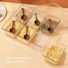 with Lid Ice Powder Box 6-Compartment Fruit Salad Box Seasoning Storage Box  for Spices Powders