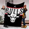1pc Chicago Bulls Theme Blanket - Digital Print, Polyester, Cozy for All Seasons, Perfect for Outdoor, and Travel