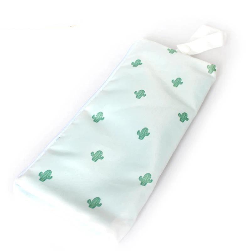 Waterproof Absorbent Umbrella Cover Bag Soft Cloth Stripe Star Printed Portable Pouch for Outdoor Travel Daily Commute