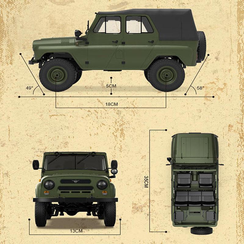 RC WPL C94 Children 1:12 Four-Wheel Drive Climbing Off-Road Vehicle  Model Toy Electric Car Remote Control Truck Boy Gifts
