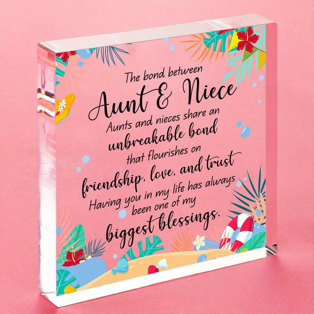 

Gift From A Niece To Her Aunt Featuring A Beach Ocean Design on An Acrylic Plaque, Serving As A Sentimental Keepsake and Ideal Personaliz 10*10cm