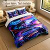 Adventure Journey Theme Personalized 3Pcs Bedding Set Custom Text & Name 1 Sheet 2 Pillowcases Household Bedding 1pc