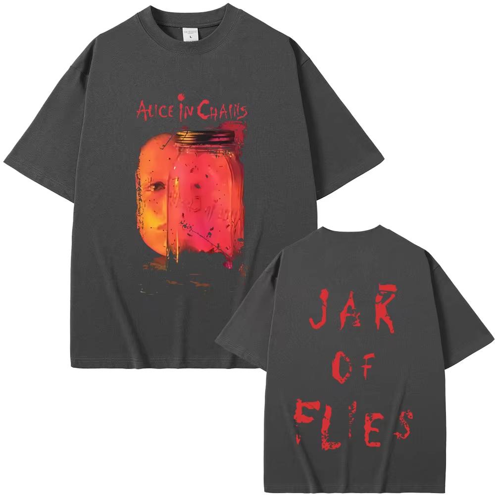 Rock Band Alice In Chains Jar of Flies Album Graphic T-shirt Men's Women Gothic Punk Pop Music Streetwear Male Fashion T Shirts