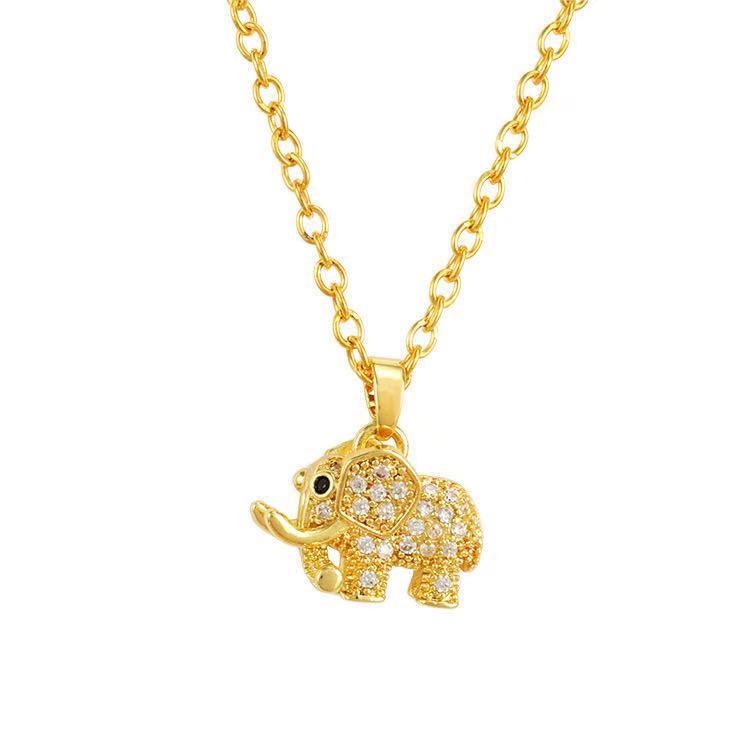 18k Gold Plated Copper Zircon Necklace: Fashionable, Non-Fading, Lightweight Clavicle Chain Jewelry