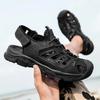 Herren Sandalen Sommer Fahrschuhe Mann Schnelltrocknend Wading Aqua Schuhe Atmungsaktives Mesh Flats Rutschfest Männlich Outdoor Sandalen