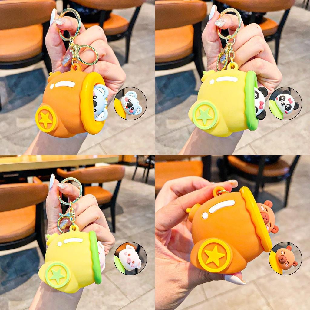 Toy Capybara Squishy Panda Koala Pig Keychain Cartoon Bag Pendant Decoration