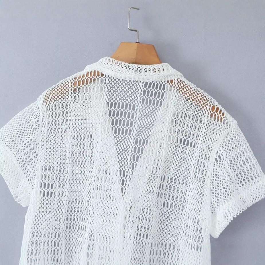 2025 Spring Women's European & American Style Casual Beach Cover-up Shirt