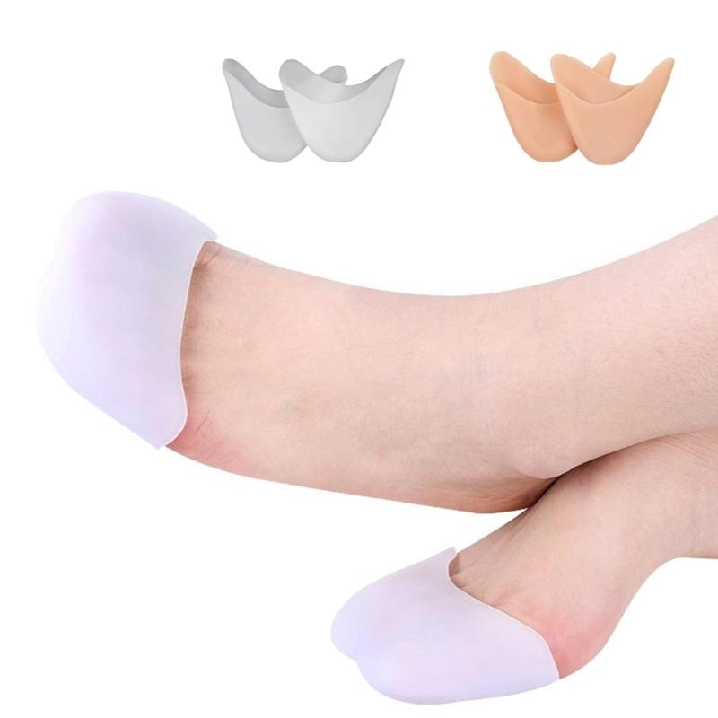 Ballet Pointe Toe Pad Gel Toe Protectors with Hole for Women Soft Silicone Gel Toe Pouches Ballet Toe Covers Toe Caps