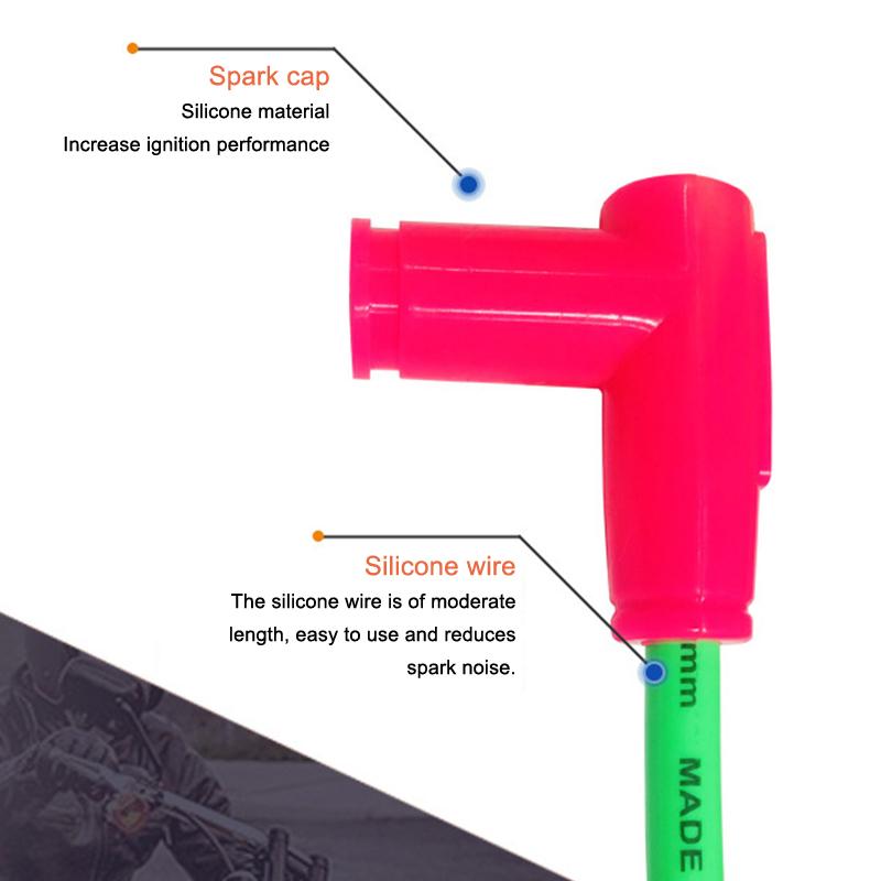 Uniwersalna motocyklowa cewka zapłonowa, świeca zapłonowa Iridium, przewód zasilający do motocykla terenowego, gokarta, ATV, skutera, mopedu