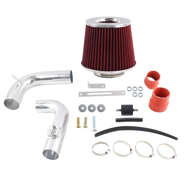 For Chevrolet Cold Air Intake Kit Red Filter Silver Pipe  For 11-15 Chevy Cruze 1.4L DOHC Turbo Engine