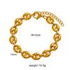 18K Coffee Bean Hip Hop Stainless Steel Necklace Bracelet