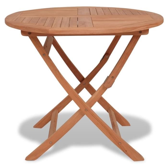 VidaXL Folding Garden Table 85x76 Cm Solid Teak Wood