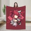Kasane Teto Triple Twin Cute Blanket  Camping Flannel Throw Blanket For Couch Chair Warm Soft Design Quality Bedspread Gift Idea