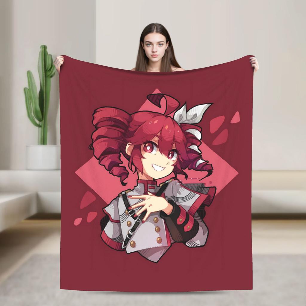Kasane Teto Triple Twin Cute Blanket Camping Flannel Throw Blanket For Couch Chair Warm Soft Design Quality Bedspread Gift Idea