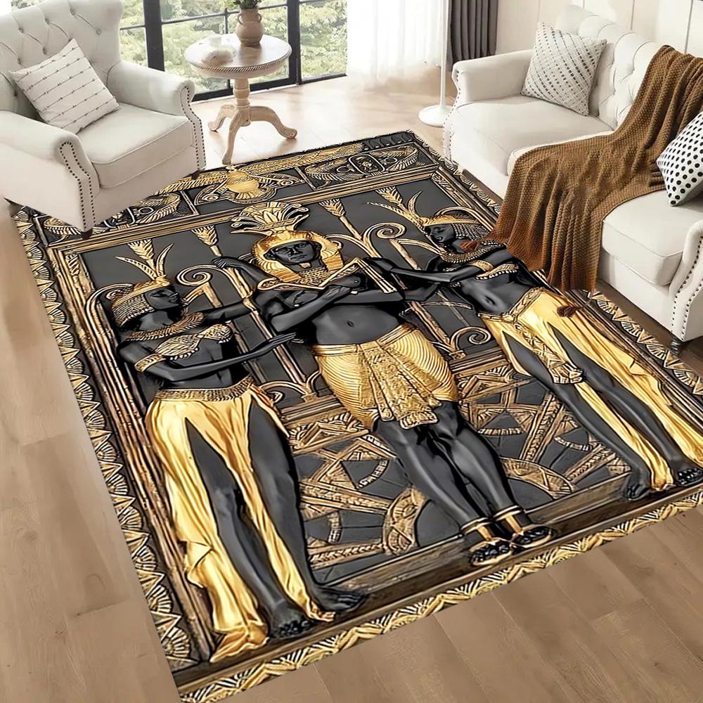 Ancient Egyptian Figures Floor Mats for Living Room, Bedroom and Room Decoration Are Suitable for Gifts.