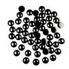 Half-Round Flat-Bottom Eye Plush Toy with Black Bean Eyes - Animal & Human Figures Bead Accessories