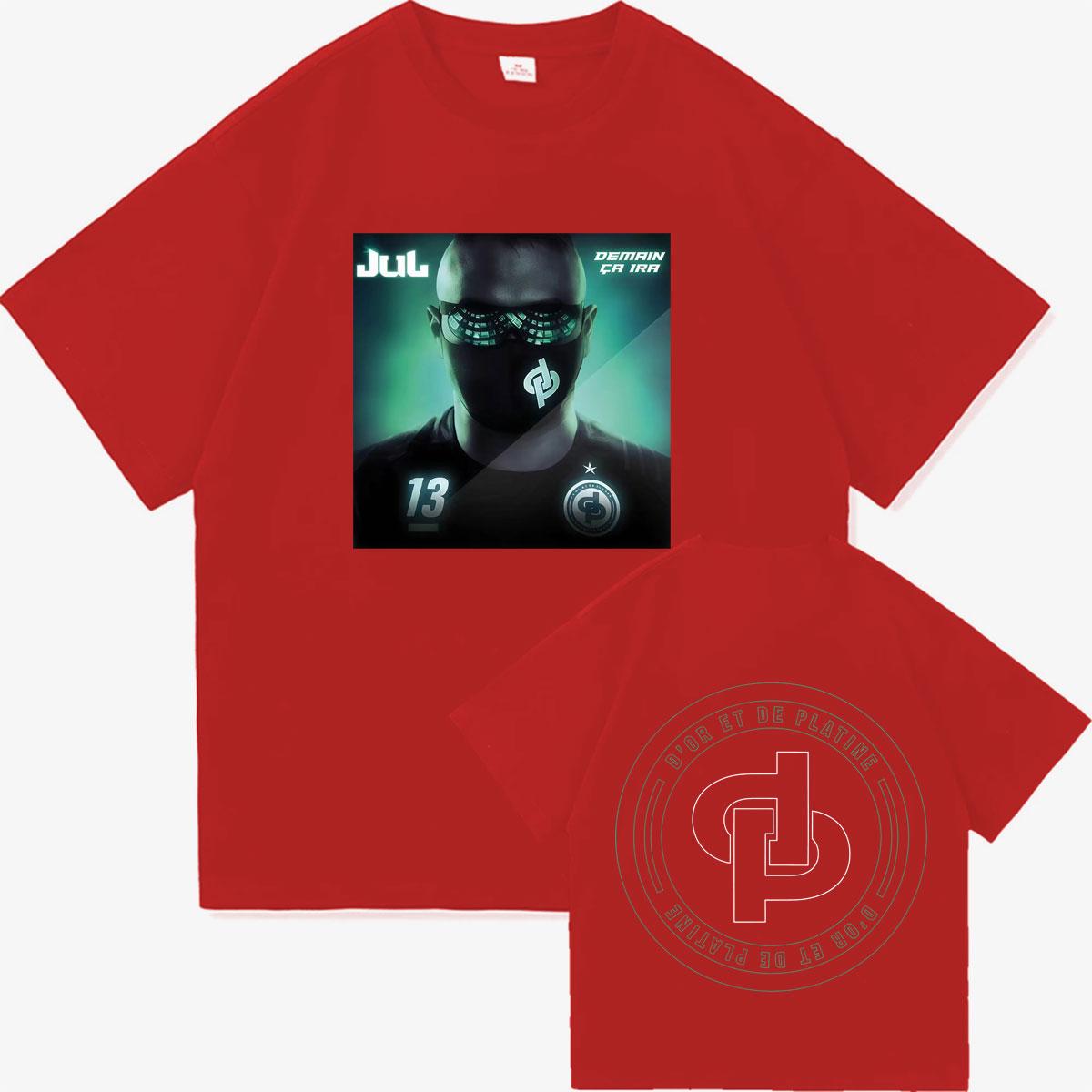 

French Rapper Jul Album Print High Quality T Shirt Unisexs Streetwear Gothic Tshirt Hip Hop Y2K Casual Cozy Short Sleeve Tshirts S