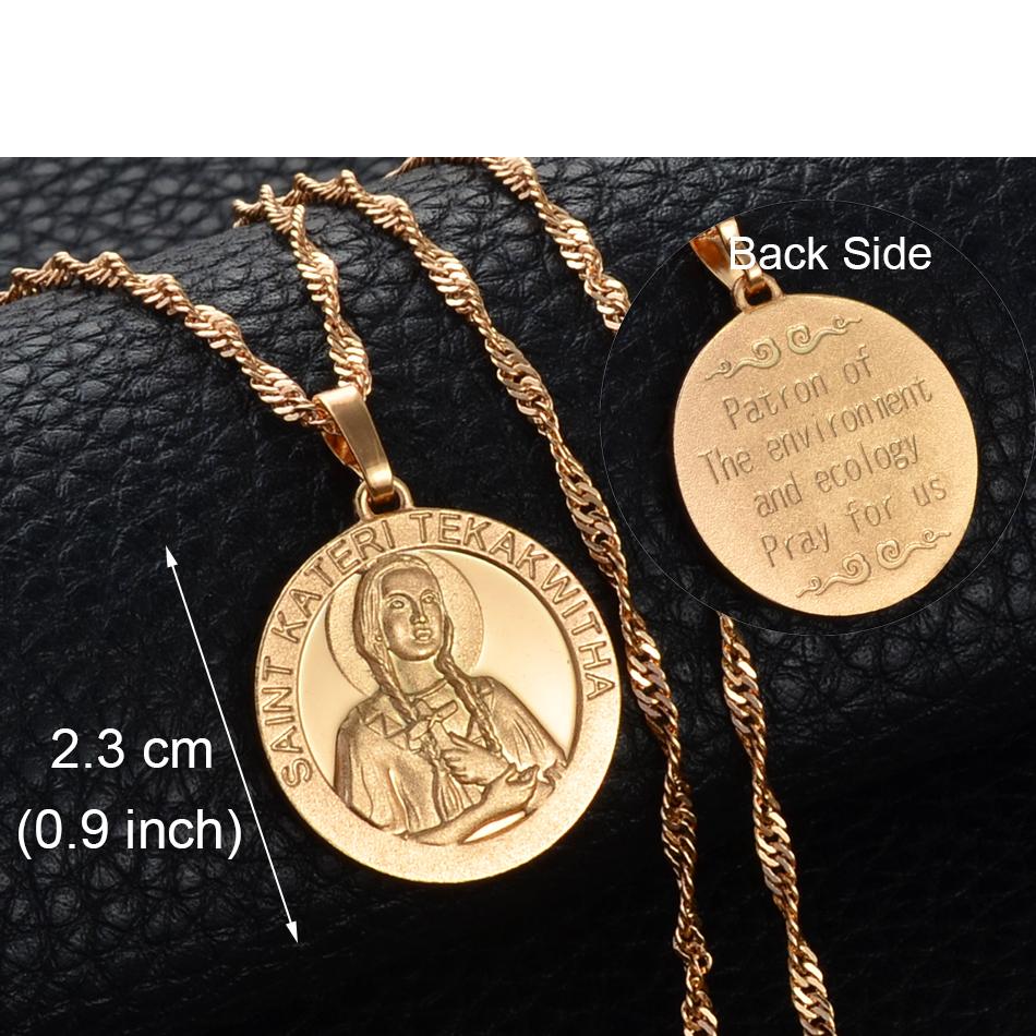 Anniyo (1piece) Russia Religious Jewelry Virgin Mary Jesus Orthodox Mosque Charm Pendant Chain Necklaces Poland @@