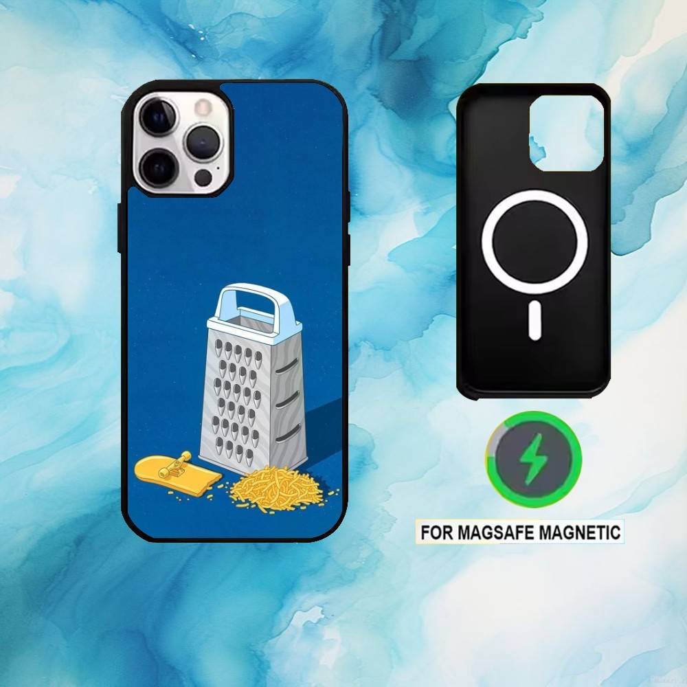 Skateboard Abstract Art Phone Case For iPhone17,16,15,14,13,12,11 Plus,Pro Max Magnetic For Magsafe Wireless Charging