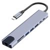 Xiaomi USB C Hub 8 In 1 Type C 3.1 To 4K HDTV Adapter with RJ45 100Mbps SD/TF Card Reader PD Fast Charge for MacBook Notebook Laptop