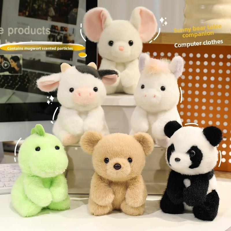 Kids Plush Animal Toy With Cuter Dinosaurs Cows Ponies Pandas For Bedroom Decor