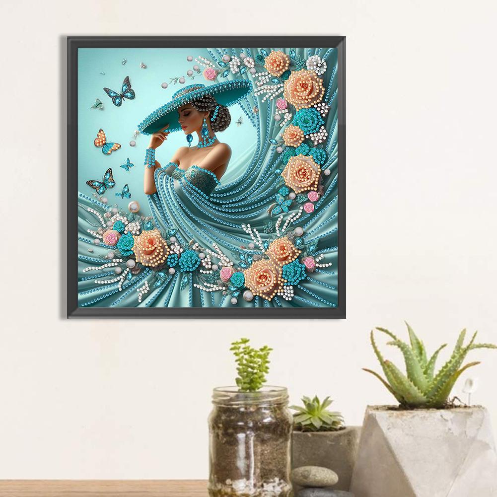 5D DIY Partial Special Shaped Drill Diamond Painting Kit Women Decoration