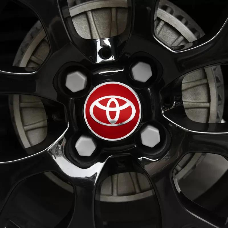 4Pcs 56mm Car Wheel Hub Caps Badge Stickers Wheel Center Cover Decal For Toyota Yaris  Corolla Prius Aygo RAV4 Crown Camry Auris