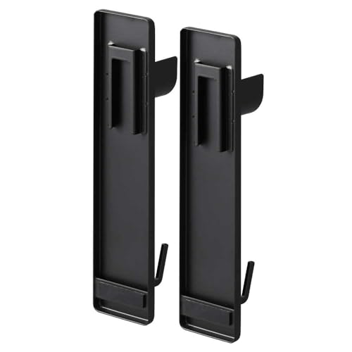 Yamazaki Tower Indoor Clothes Drying Pole Holder (Set of 2) for Drywalls, Black, Approx. W5 X D3.8 X H23cm (5 X 3.8 X 23cm) (Includes Drywall Tweezers