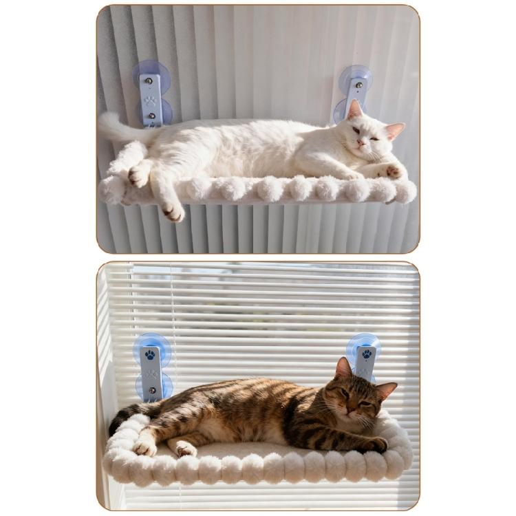 Warm Comfort Cats Bed Suction Cup Hanging Design Removable Washable Cover Sturdy Frame for Indoor Use