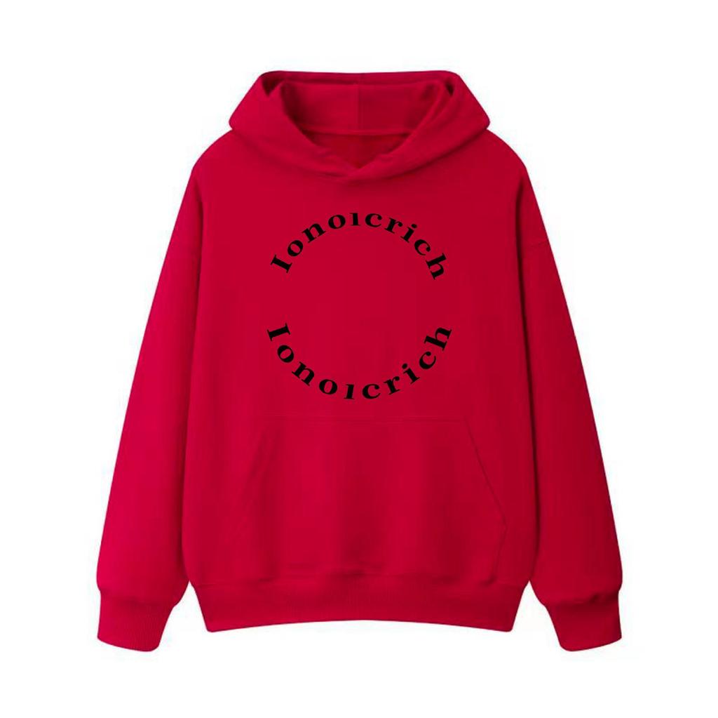Fleece and thicker Korean version of niche casual hooded sweater women's ins lazy style design sense letter printing women's coat