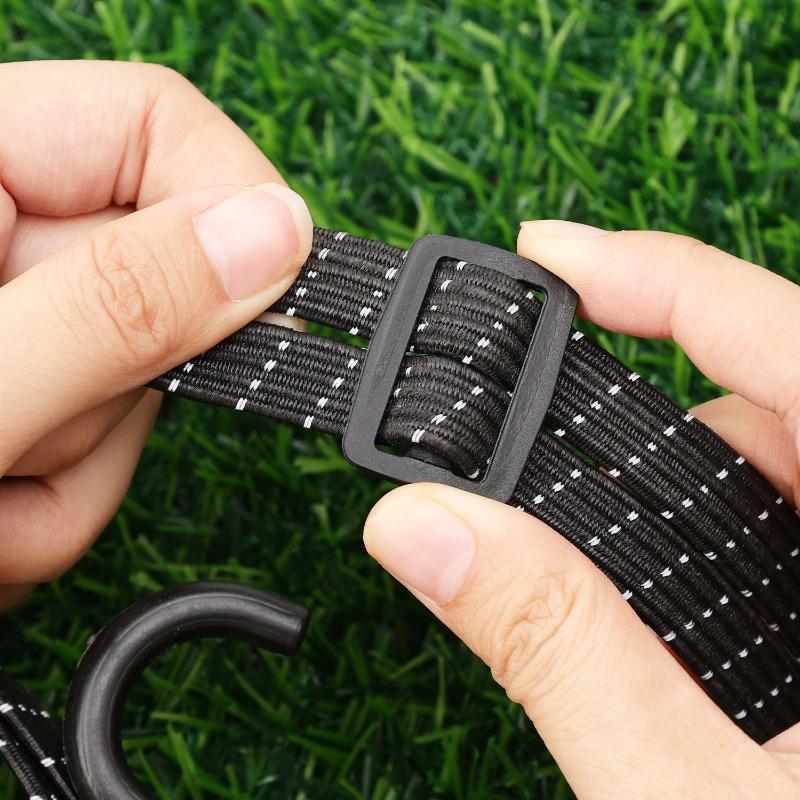 Luggage Retractable Elastic Rope Fixed Strap Luggage Reflective Multi-functional 60/90CM Motorcycle Helmet Straps Hook 60/90cm