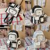 Spring New Student Backpack With Color Block Design And Nylon Material For School Use