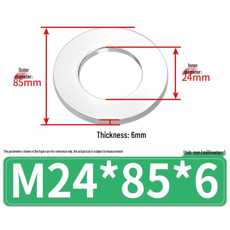 Jin Juntai Thick & Thin Stainless Steel Flat Washer, Round M10-M36