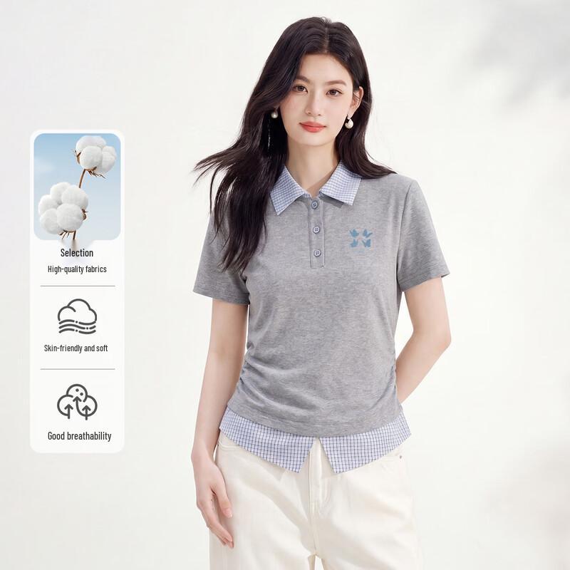 FivePlus Women s Color-Block Polo Shirt M