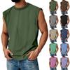 Gilet Sportivo Estivo da Uomo a Tinta Unita con Bottoni Gilet Sportivo Casual da Uomo