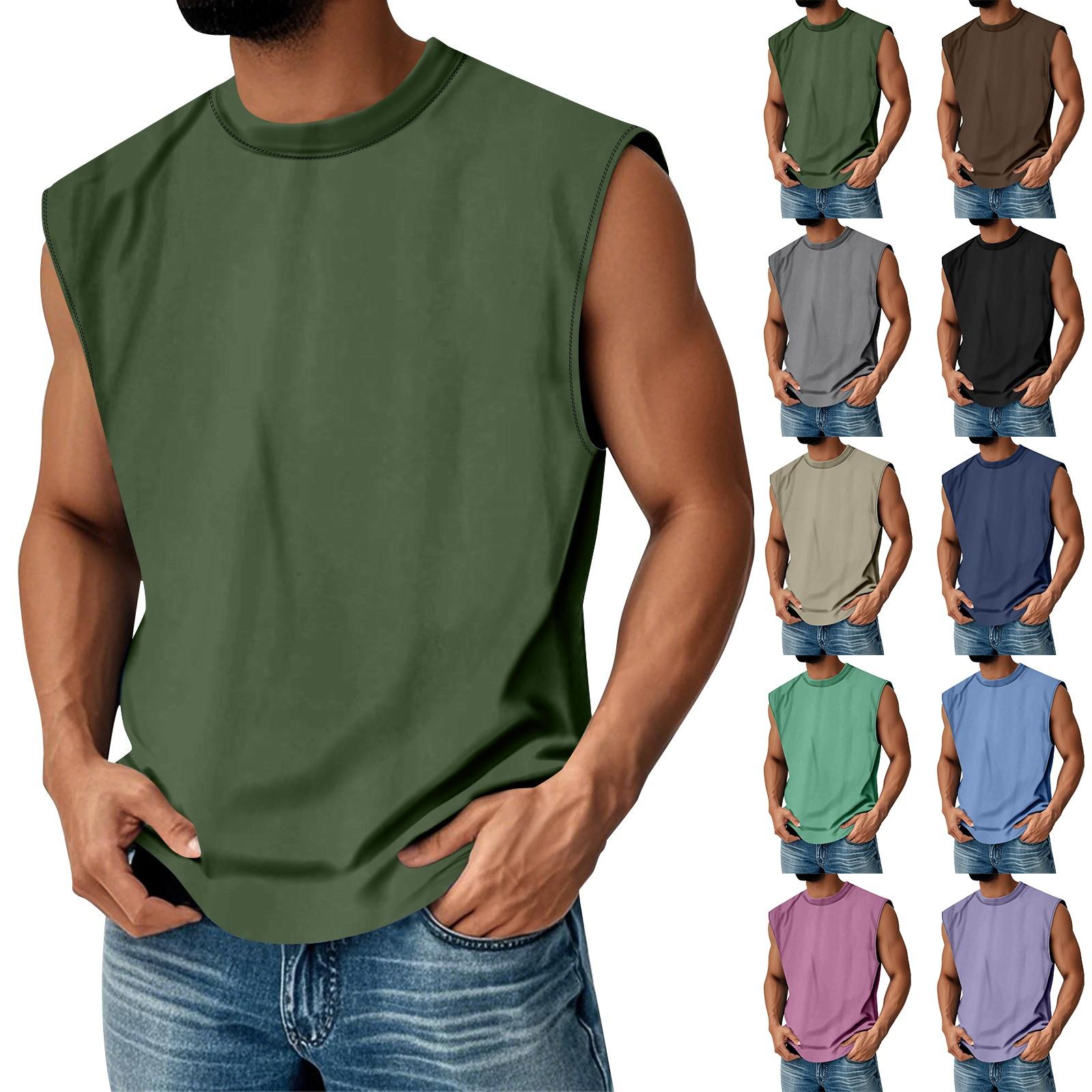 

Men s Summer Solid Color Sports Buttons Vest Men s Sports Casual Vest XL фіолетовий