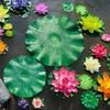 10PCS Artificial Lotus Leaf Water Lily Floating Pool Plants Leaves Decor 10/20cm