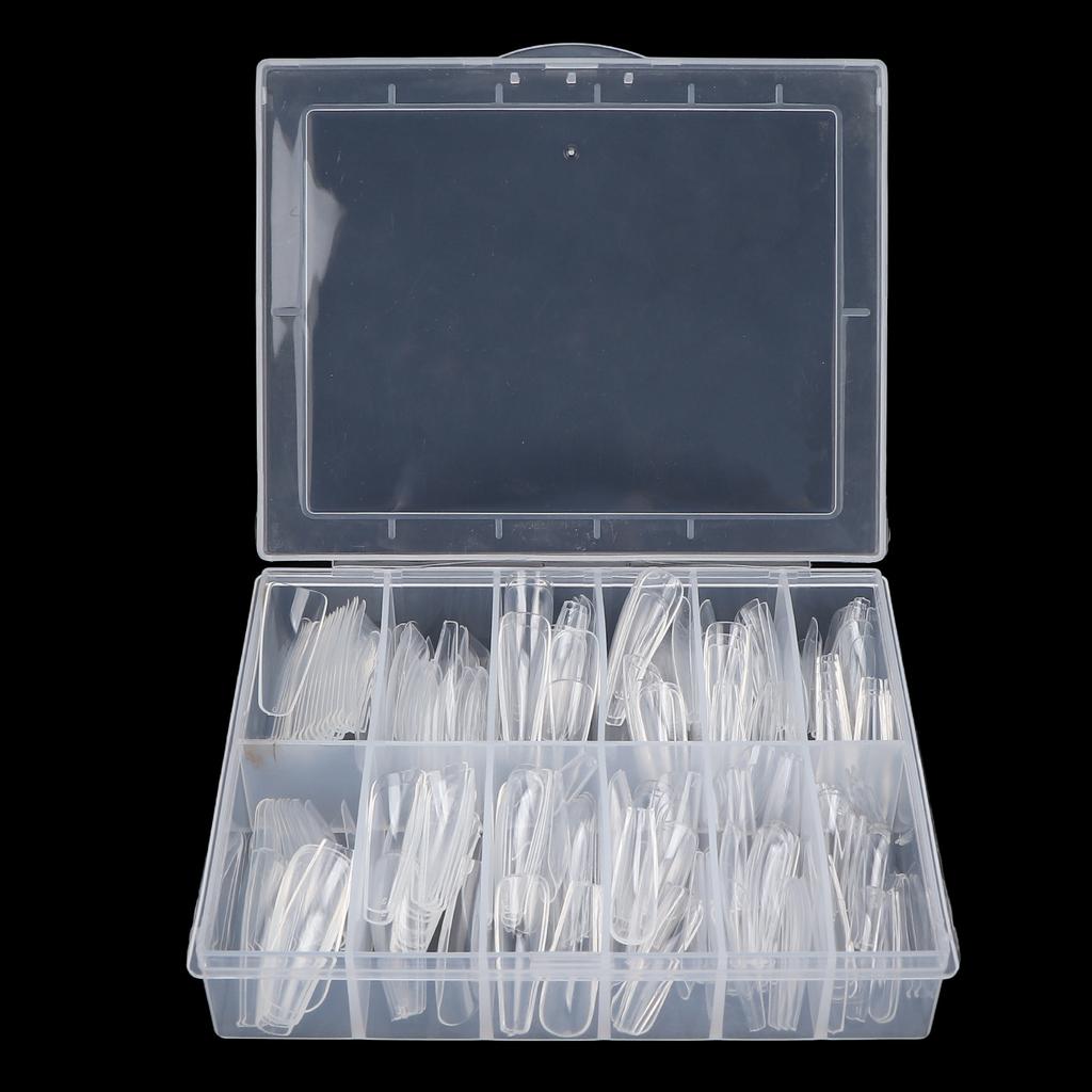 240pcs Artificial Ultra Thin Nail Tips Transparent False Nail Extension Tips Clear Nail Tips