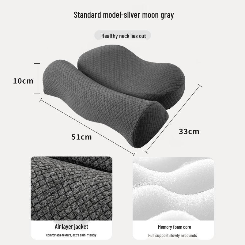 Cross-Border Cervical Pillow: Heated Neck Support, Memory Foam for Comfortable Sleep, Removable & Washable for Side Sleepers