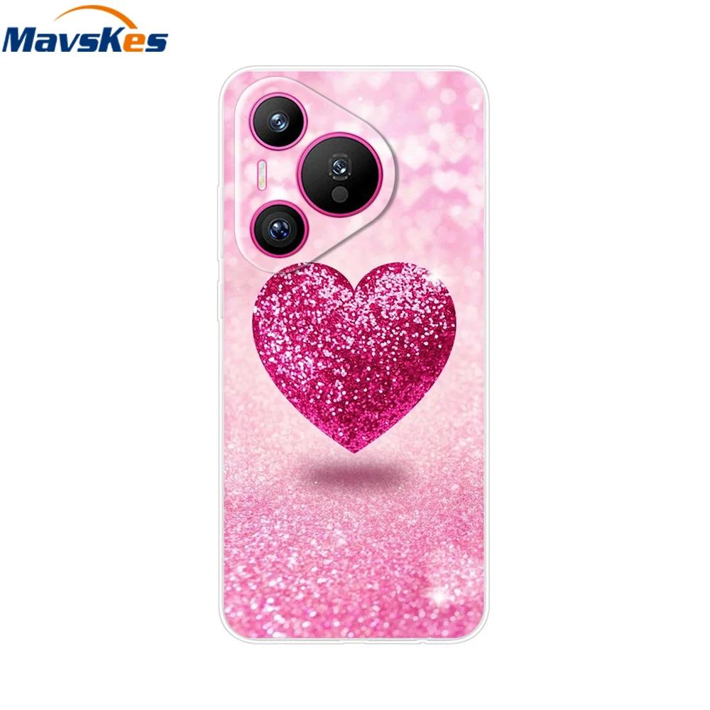 For Huawei Pura 70 Case Cute Cartoon Painted Cover Clear TPU Phone Cases For Huawei Pura 70 Pro+ Plus Pure70 70Pro Soft Fundas
