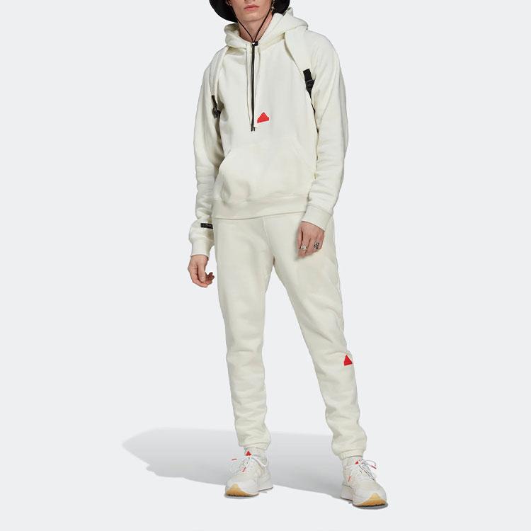 Adidas New Fleece Hoodie Casual Daily Sweatshirt Men Off-White HG2073